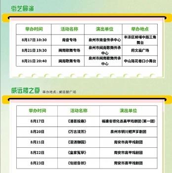 🔥暑期薅羊毛！泉州免费看戏攻略速收藏
意正浓，戏音入耳。“泉州有戏‘艺’起来”