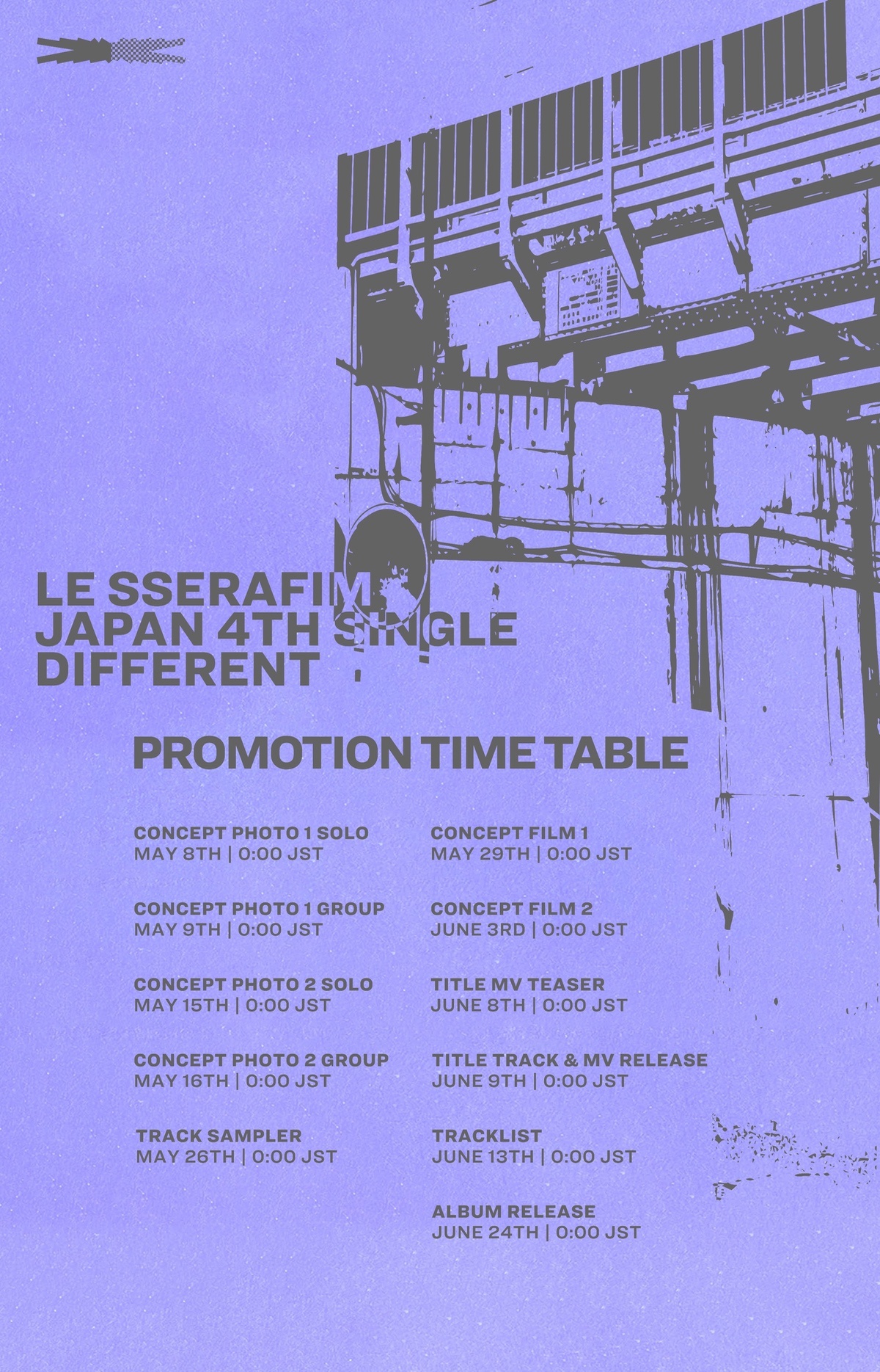 LE SSERAFIM JP 4th SG《DIFFERENT》PROMOTIO