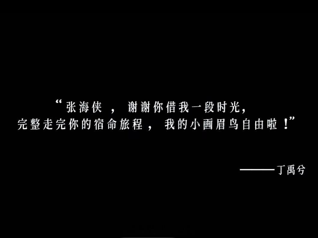 是张海侠，是自由的画眉鸟