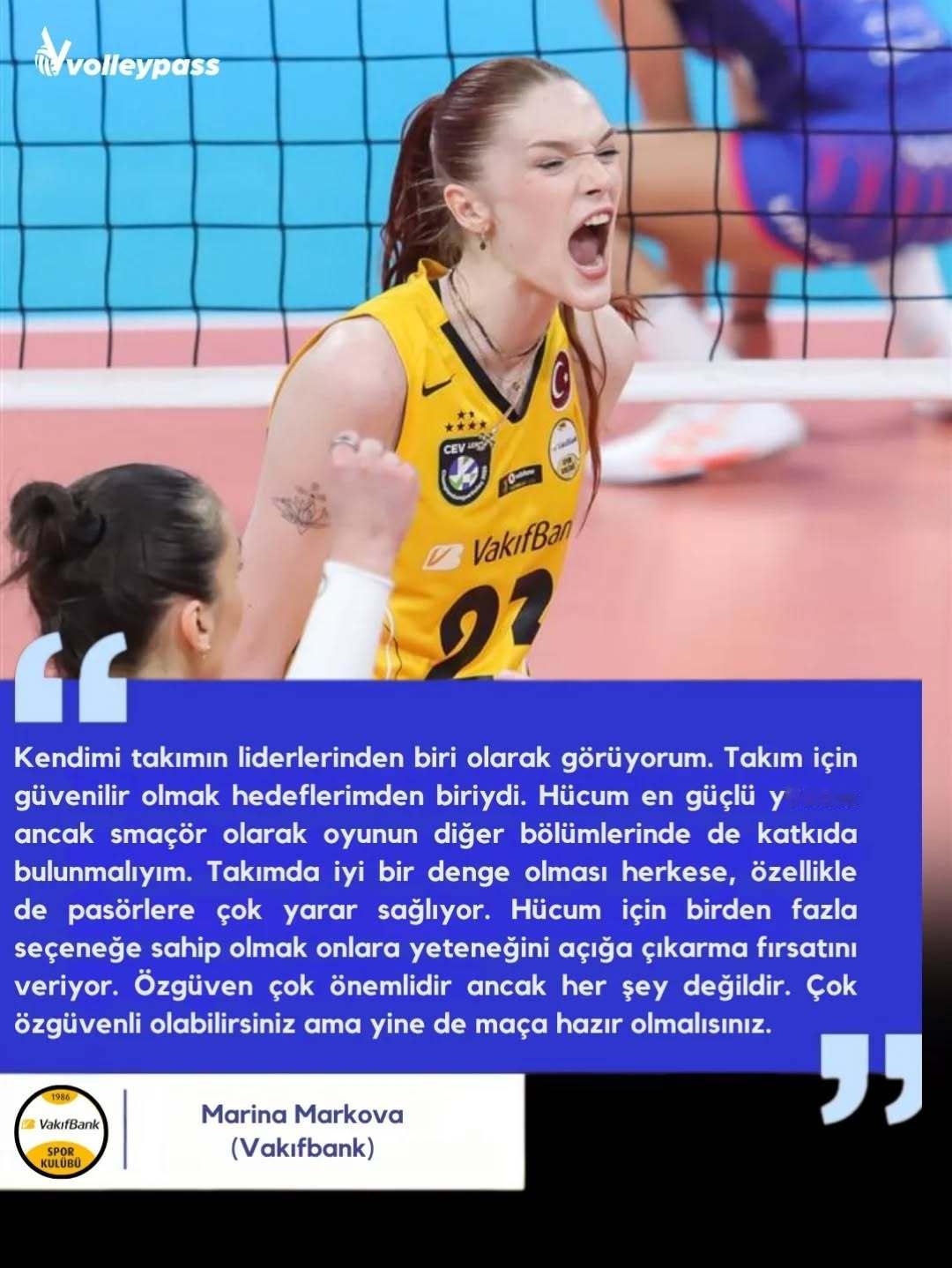 马尔科娃：我将自己视为球队的领导者之一。成为团队中值得信赖的一员，一直是我的目标