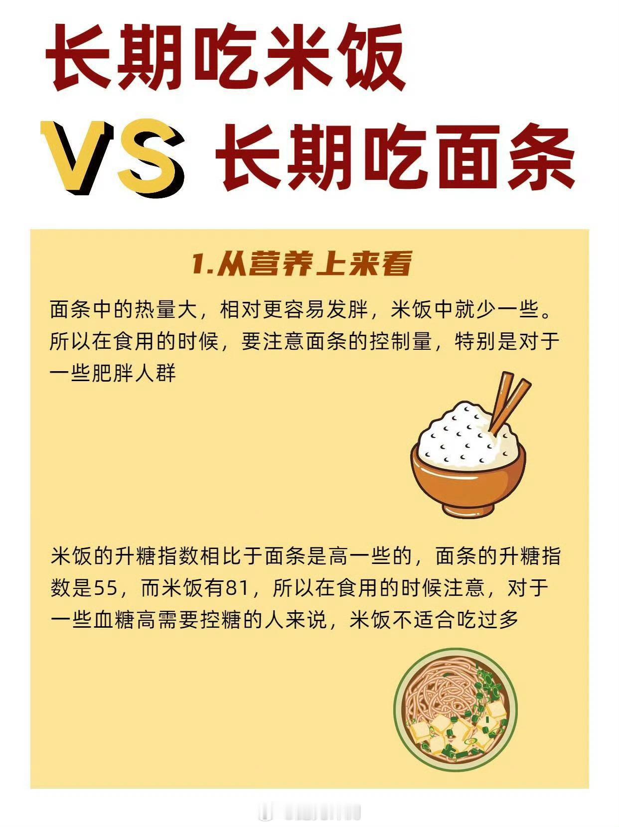 长期吃米vs长期吃面南方人一般吃米北方人一般吃面作为南方人，我比较喜欢吃米饭和粥