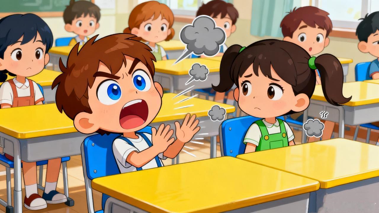 我儿子特别不喜欢他的女同桌，他老想找老师给他换一个同桌。

但是老师不允许，因为