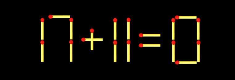 桌面上用火柴摆成了算式 “7＋11＝0”，显然这个等式并不成立，7 加 11 的