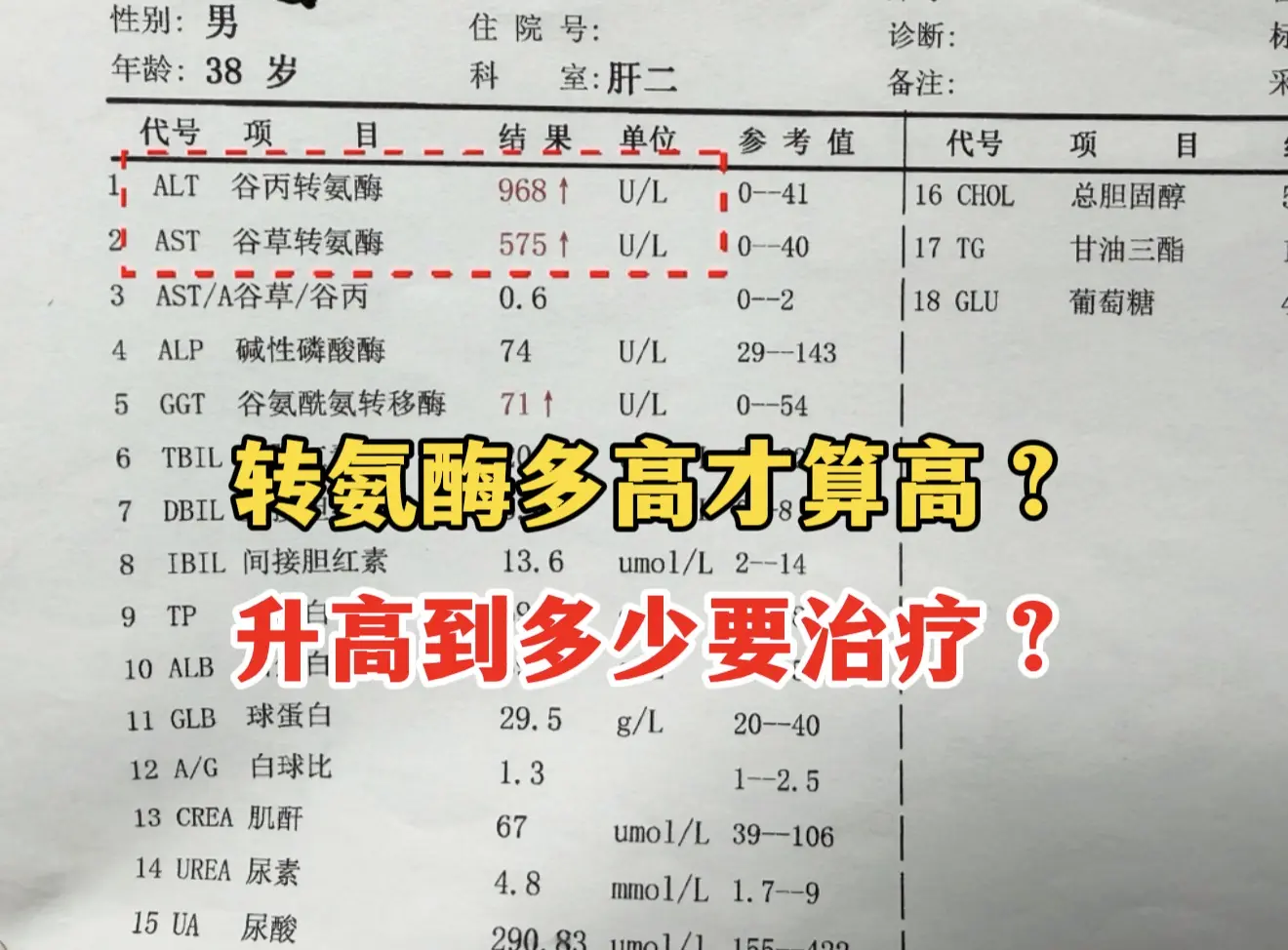 昨天有位济南的朋友给我发化验单，转氨酶都 900 多了，还在问我要不要...