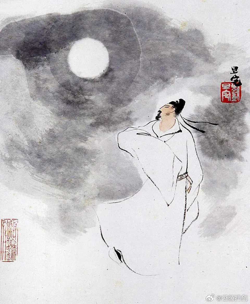 李白《古风》的转场：“恍恍与之去，驾鸿凌紫冥。俯视洛阳川，茫茫走胡兵。”也就是《