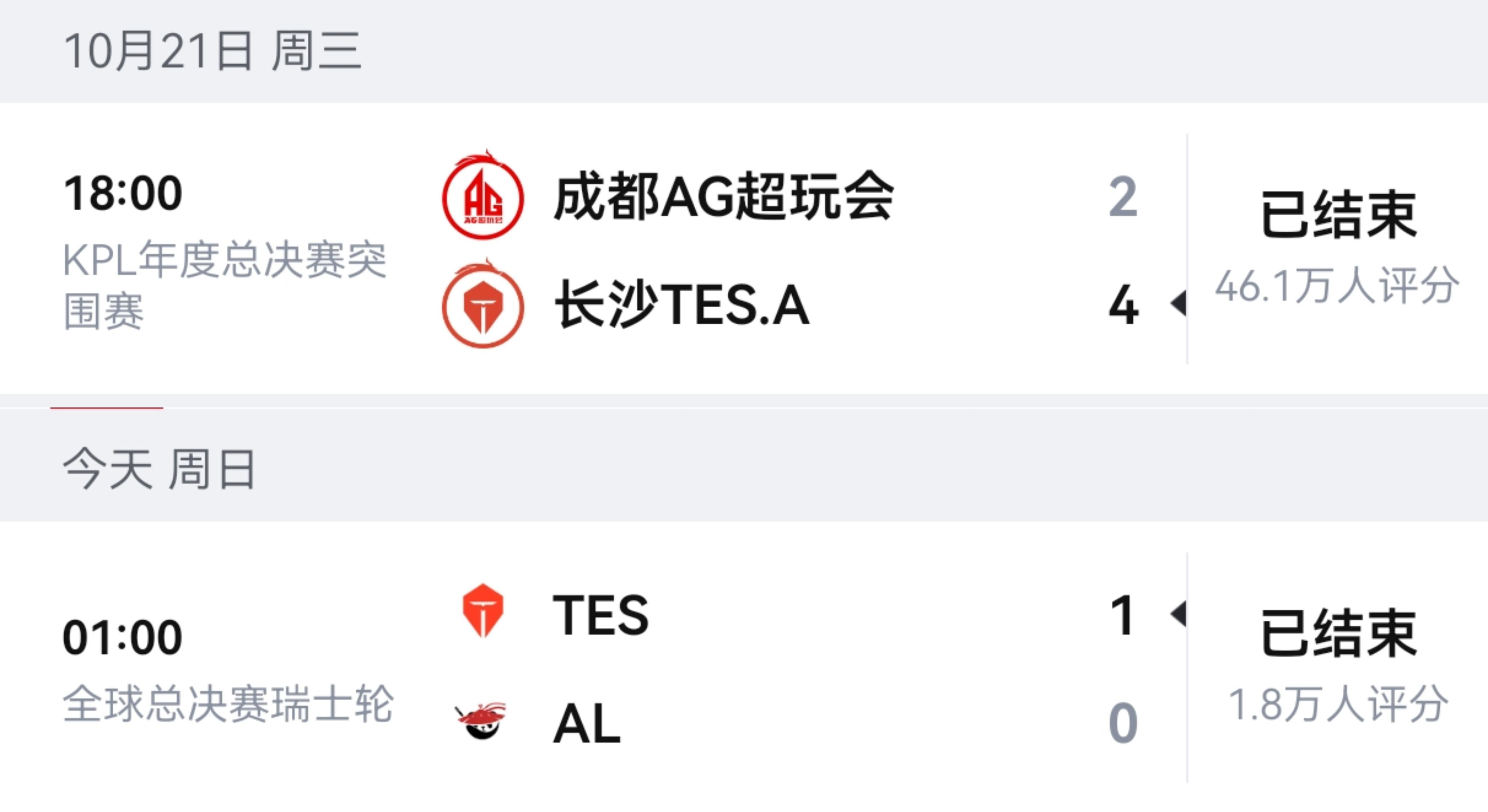 仅仅四天，滔搏在两边擒拿AGAL瑞士轮两连败TES战胜AL ​​​