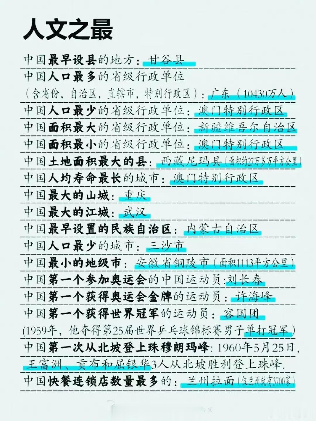 你不知道的中国世界之最，非常全面！