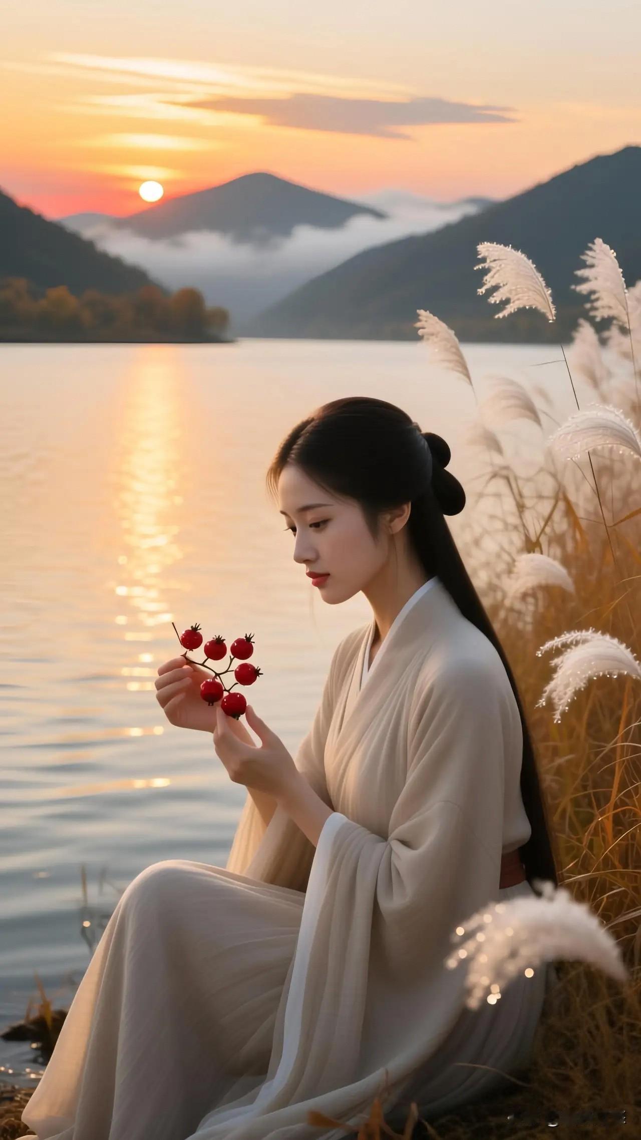 上联：摇摇落落闲花秀

下联：袅袅婷婷晨岚飘

（网图侵删）