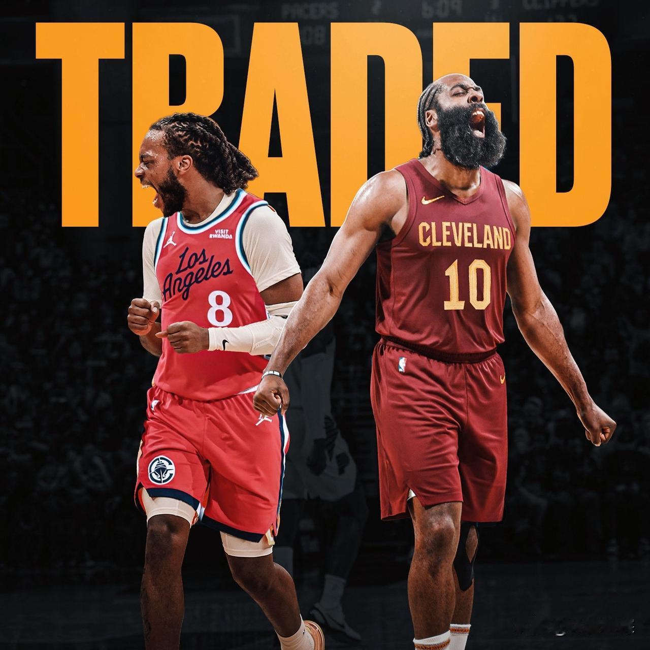 哈登在快船没得到尊重！
据美记Shams报道，快船、骑士已经完成交易，哈登被送到