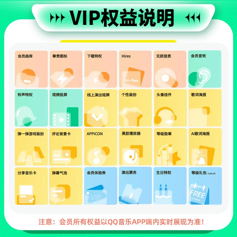【详情页领优惠】qq音乐会员年卡豪华绿钻vip年卡12个月自动充值