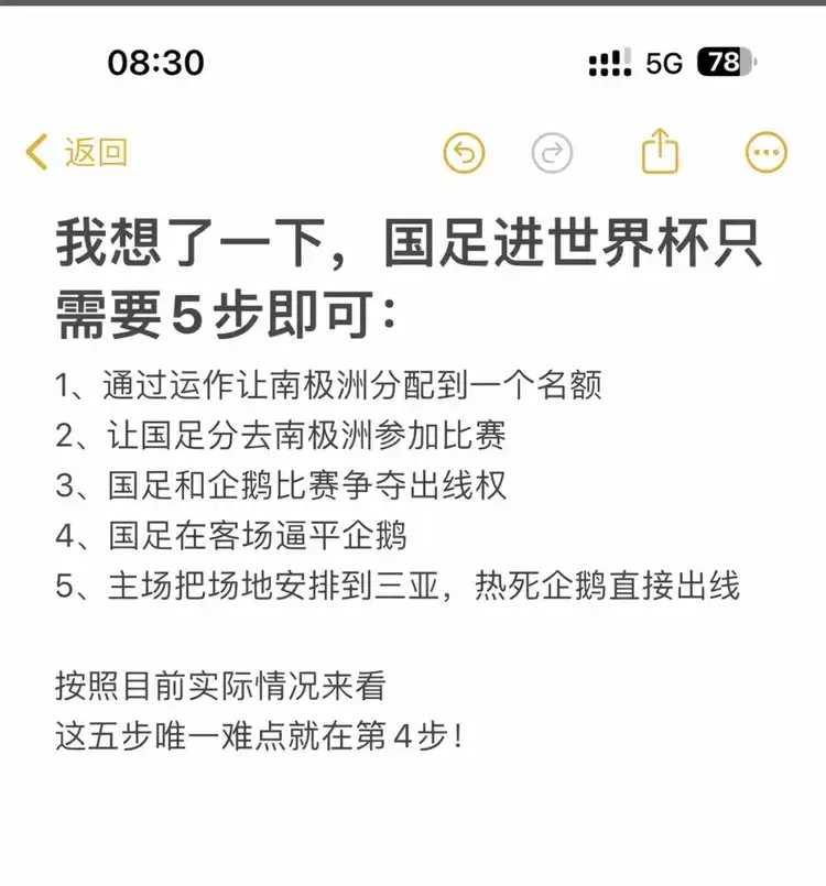 异想天开！真为国足操碎了心。