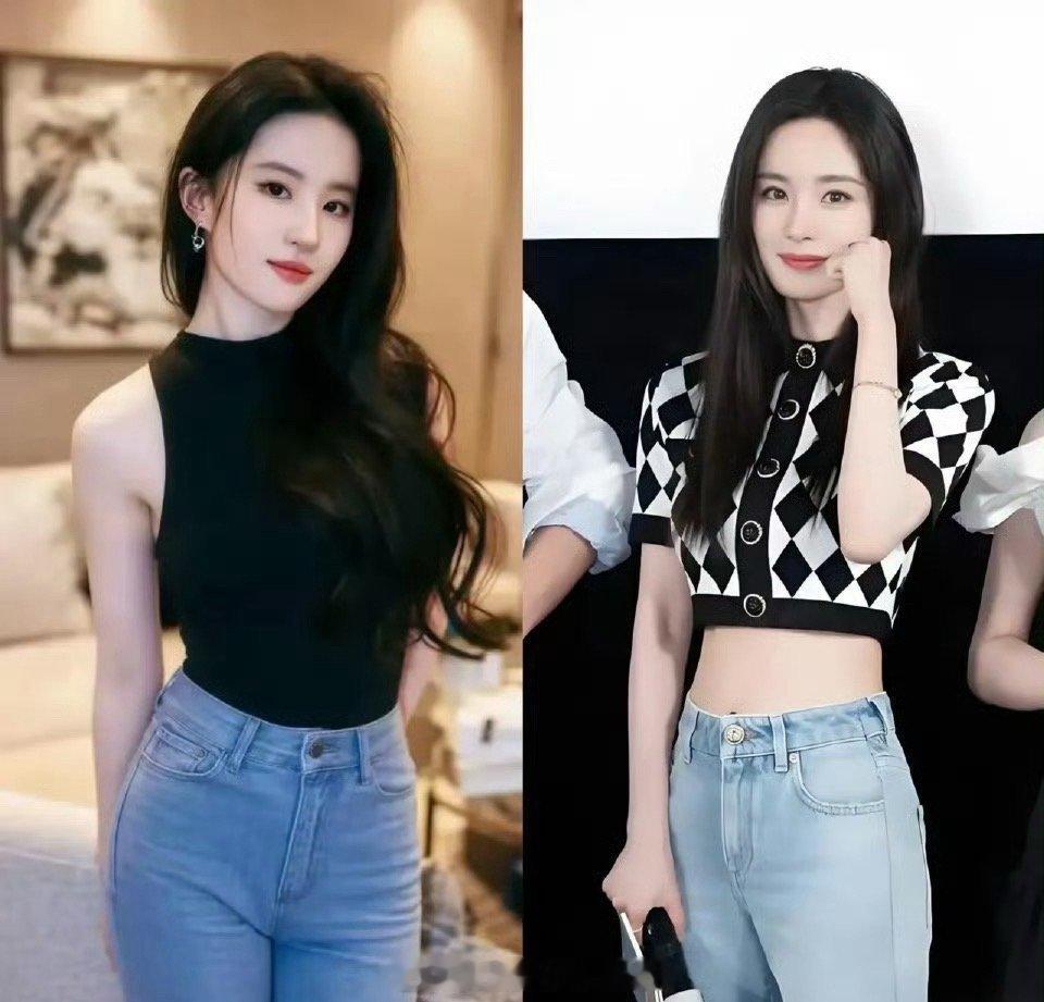 如果光看这身造型，男人都会喜欢刘亦菲，而女人更喜欢杨幂，对吗？ 