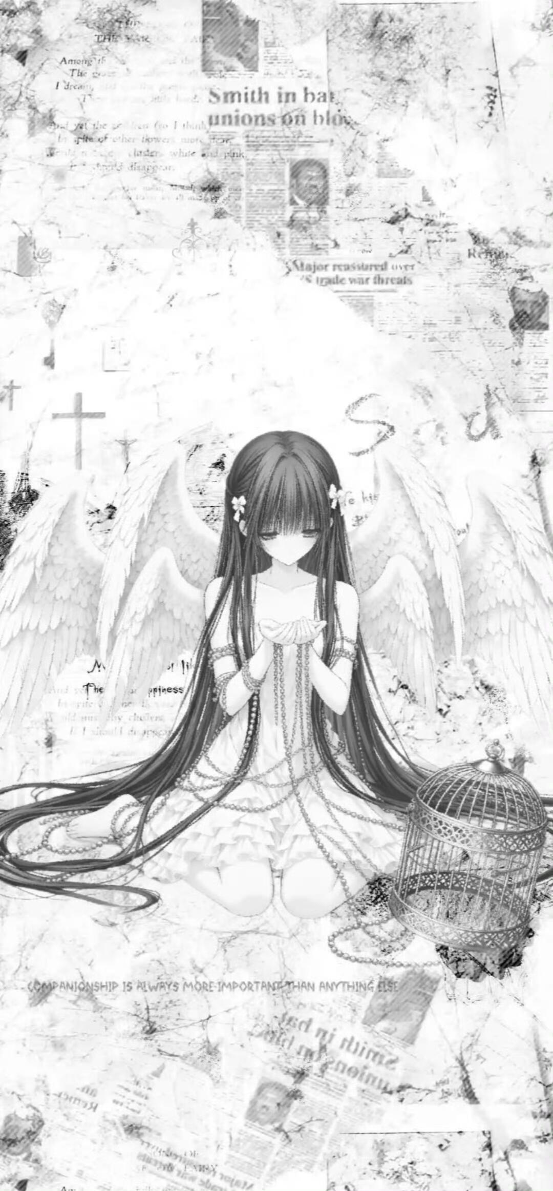 𝑺𝒉𝒂𝒓𝒆｜审判🪽 动漫壁纸｜高清壁纸｜锁屏壁纸｜黑白｜古早感｜无水