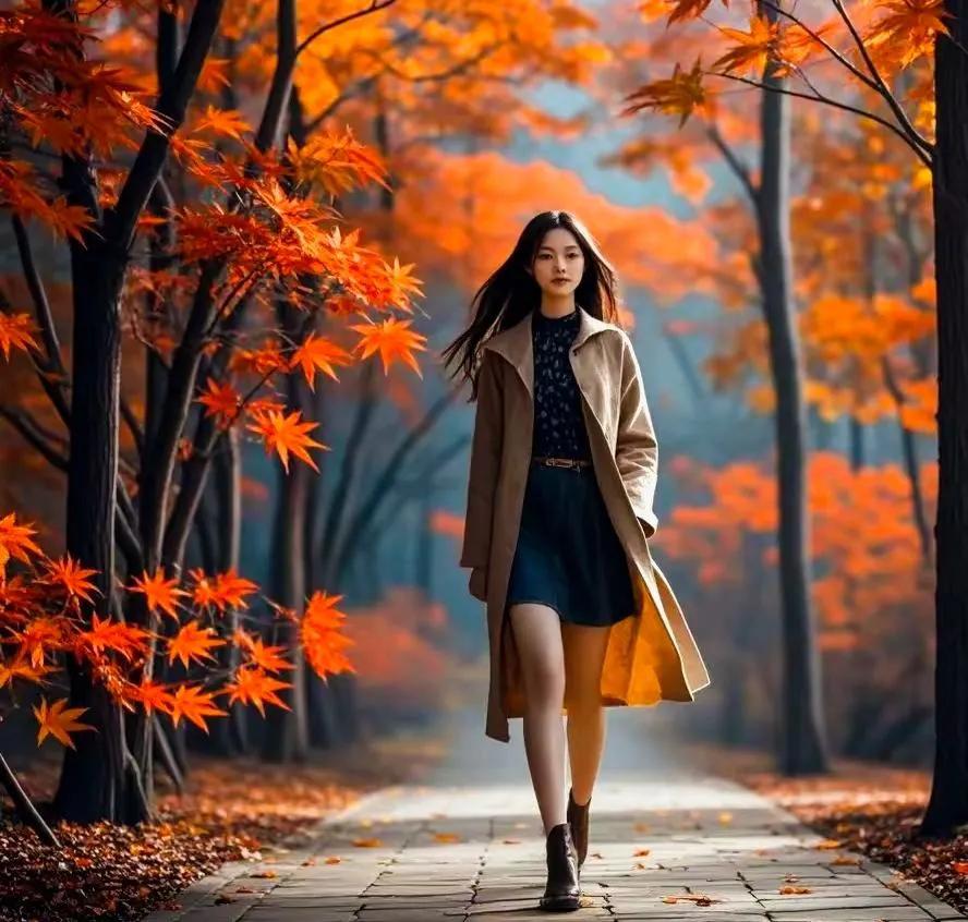 深秋，薄念，花不语，风确懂。
有些人来了去了，有些人近了远了。
你看匆匆一年又是