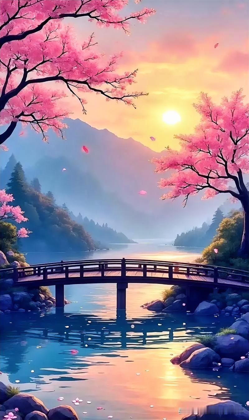 下联：两岸桃花流水香
上联：有请雅士[玫瑰][玫瑰][玫瑰]