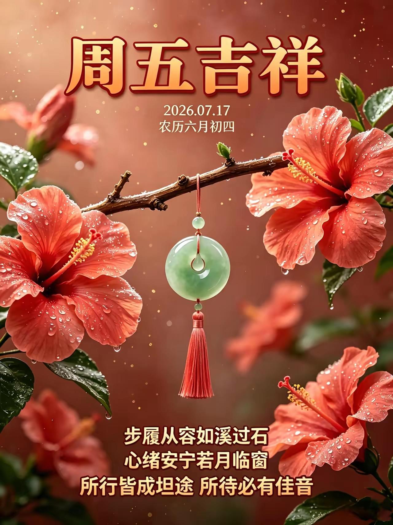 7.17日🌹♥️🍎早上好😄[福]🌹
问候不在远近，祝福不分时间。祝您每一