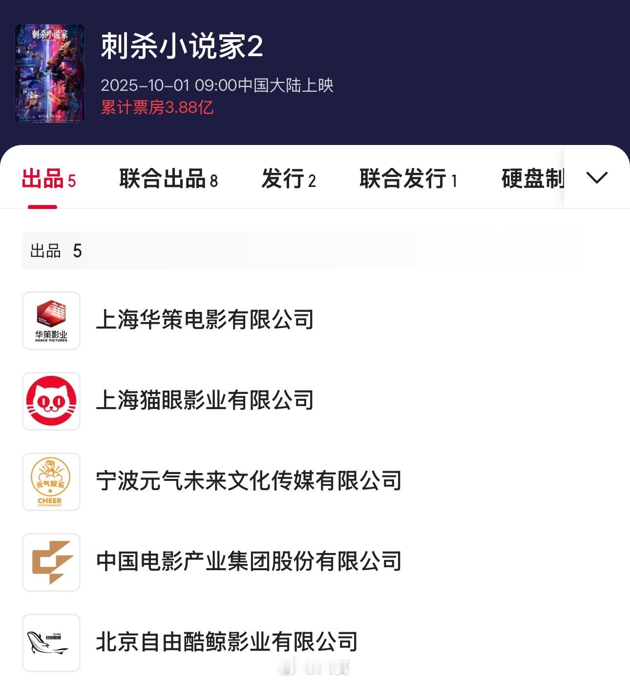 华策 狂野时代 明眼人都知道同样由华策出品的《刺杀小说家2》投资更大，特效镜头更