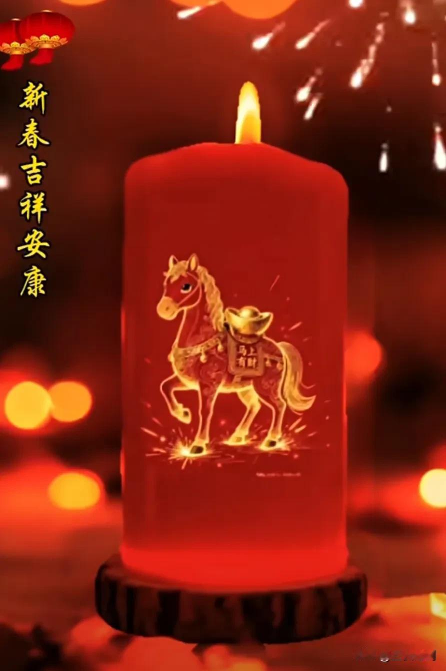 爆竹声中一岁除，神灯灭，人灯燃，与天地平齐人皇之胤，祝愿天下人倚马可待，马騳骉騛