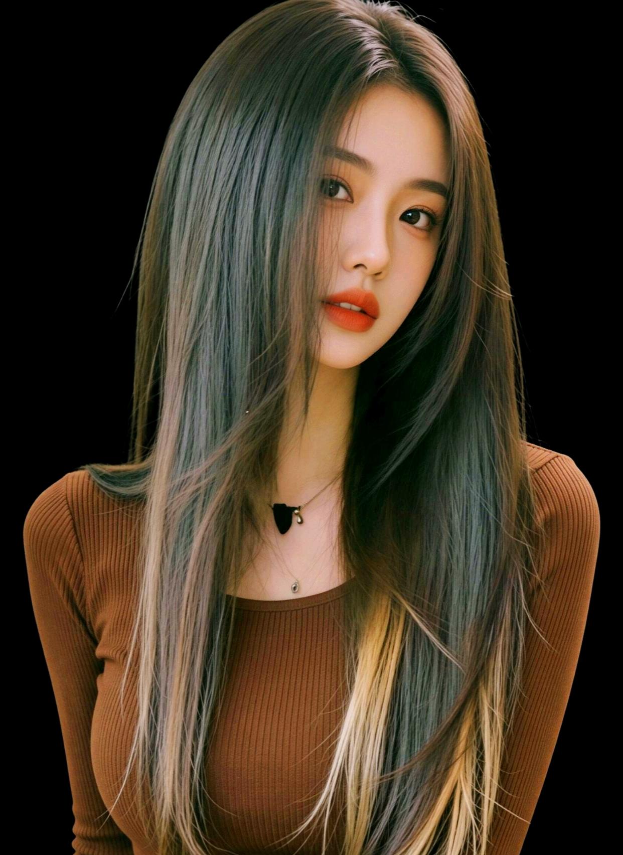 温柔御姐风，红唇黑发，气质迷人女生如何穿搭看起来时尚更有品味呢 魅力红裙穿搭 黑