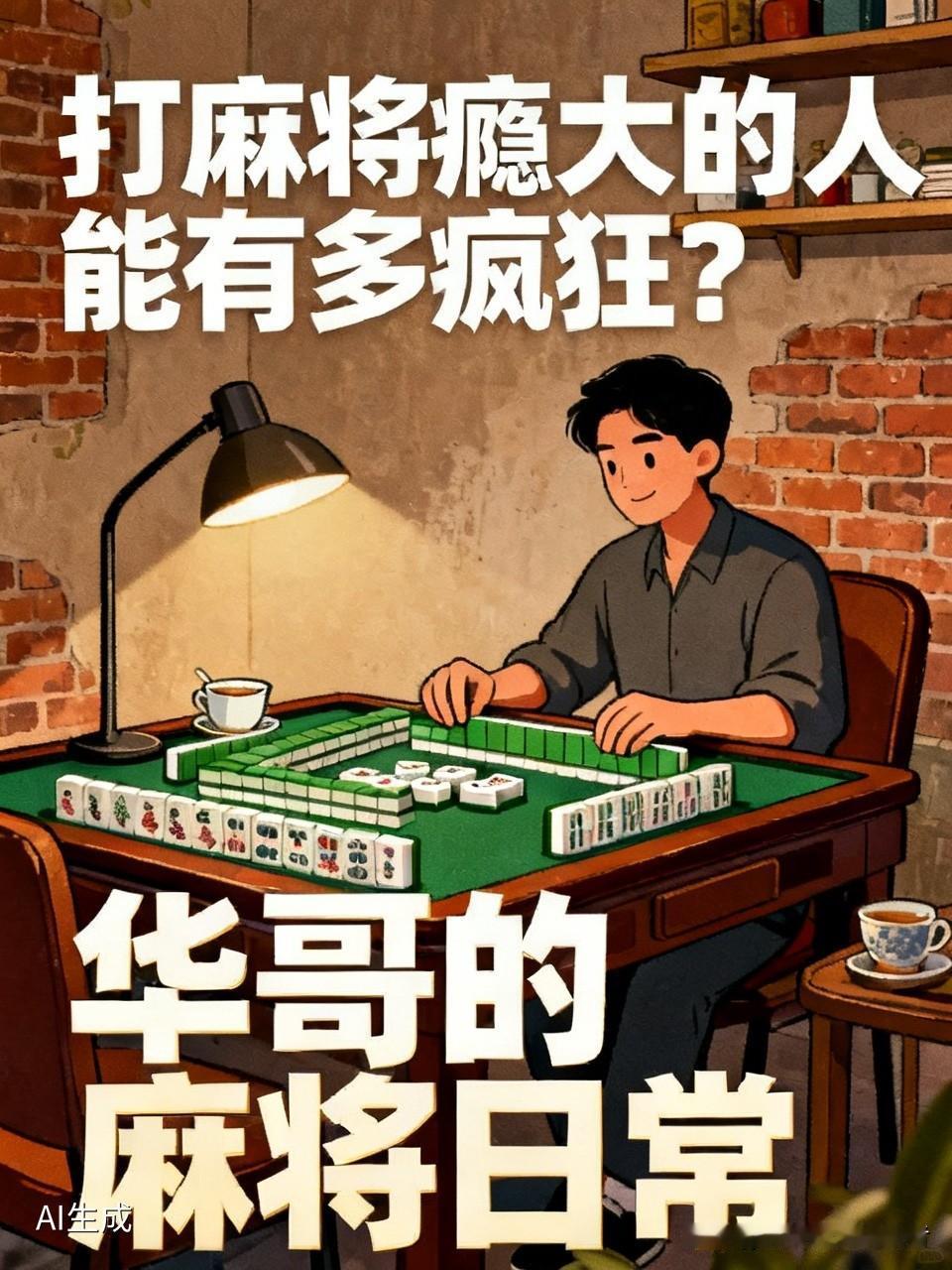 打麻将瘾大的人能有多疯狂？

华哥是麻将馆里的常客，年纪也有四五十岁了，基本上每