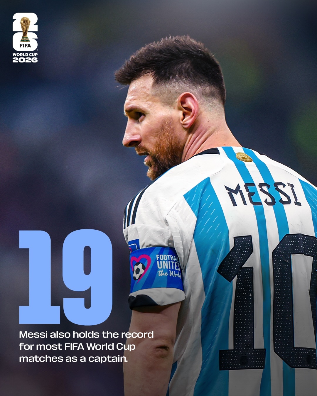 FIFA官方：你知道莱昂内尔·梅西曾创下这些纪录吗？🏆梅西世界杯倒计时阿根廷v