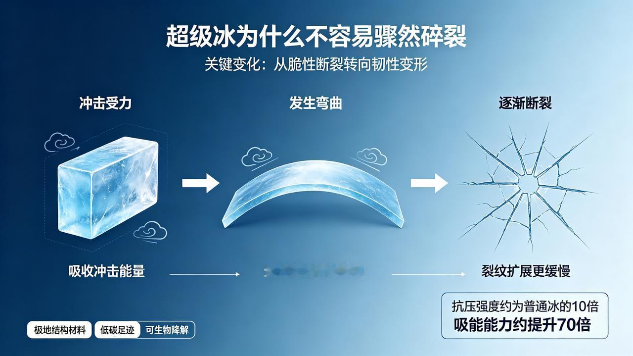 强度是普通冰10倍！科学家造出会“弯曲”的超级冰！

大家印象里的冰，一碰就脆生