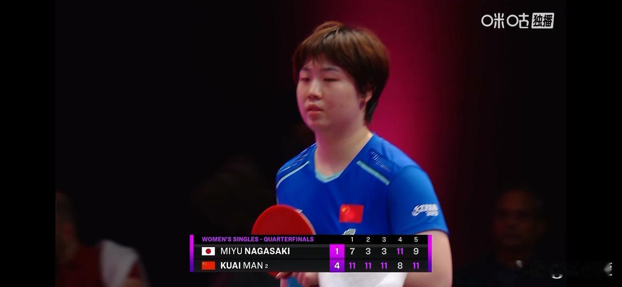 WTT冠军赛多哈站2026丨女单1/4决赛
蒯曼🇨🇳4-1战胜长崎美柚🇯?