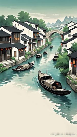 《苕溪舟次》
——宋·释斯植
扁舟烟重冷渔蓑，
两岸人家浸小河。
芳草自生春自老