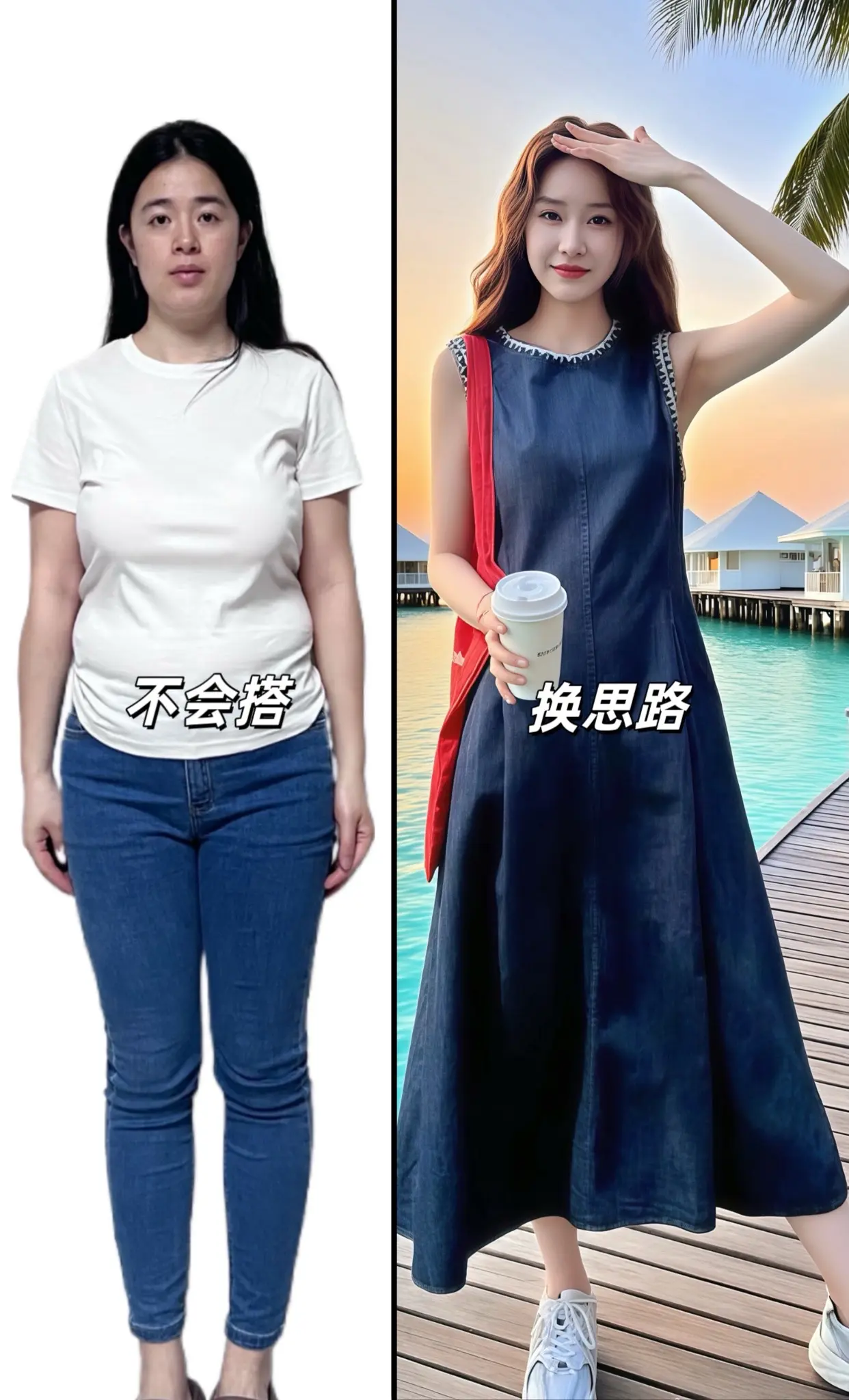 无袖连衣裙 韩系穿搭 梨形身材穿搭 夏日ootd穿搭  显瘦连衣裙