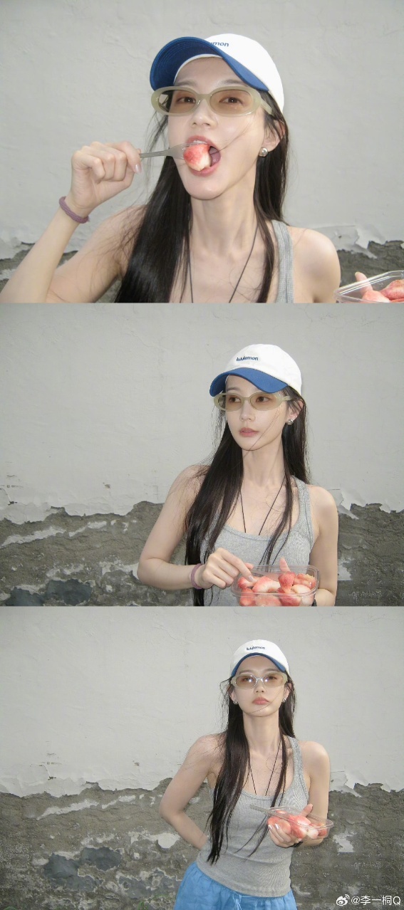 娱乐李一桐在室外拍照差点中暑的天水蜜桃来的我们李一桐 