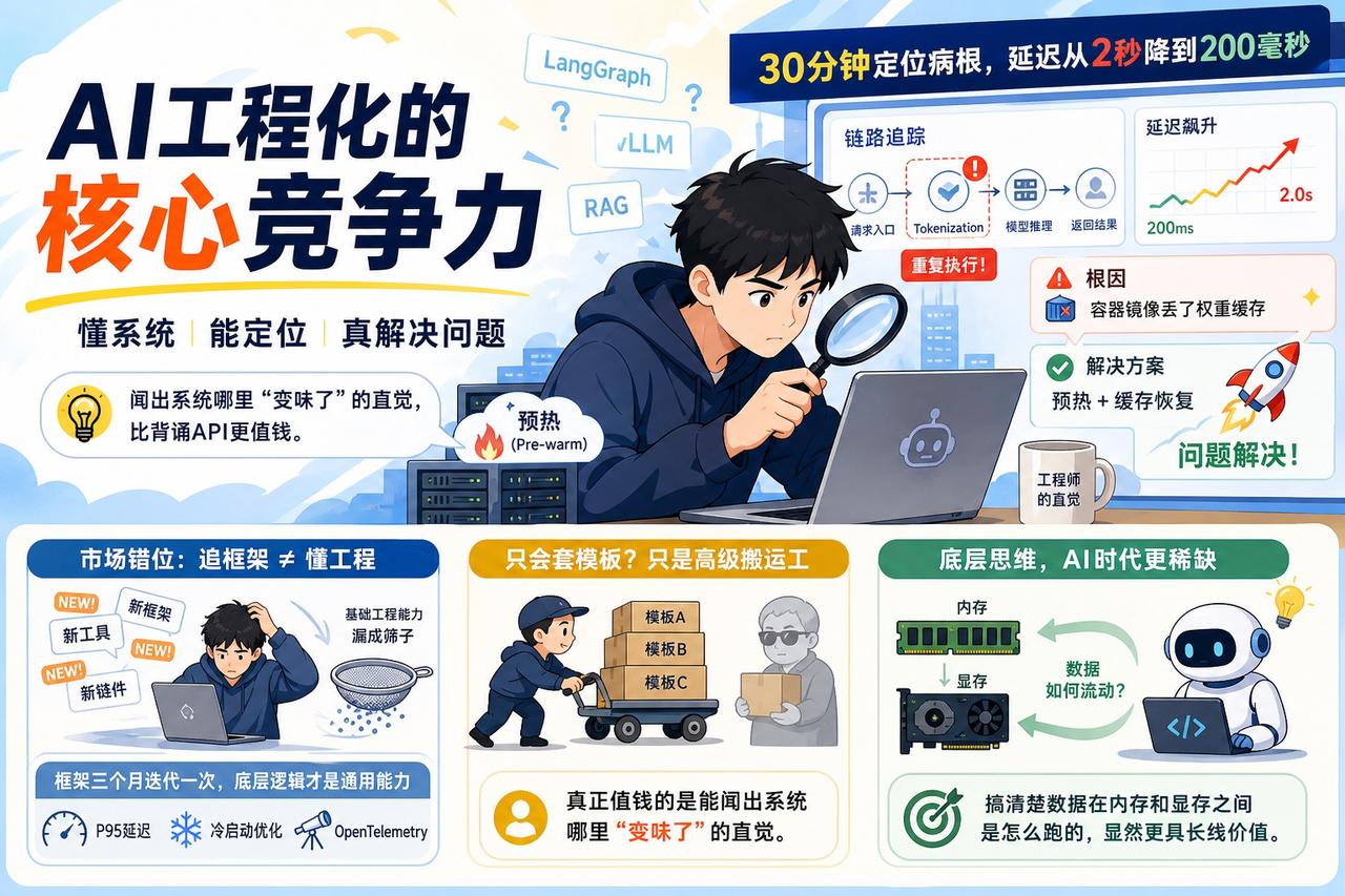 【框架名是虚的，系统感才是硬通货】

最近有个面试案例在圈子里传得很火：一位AI
