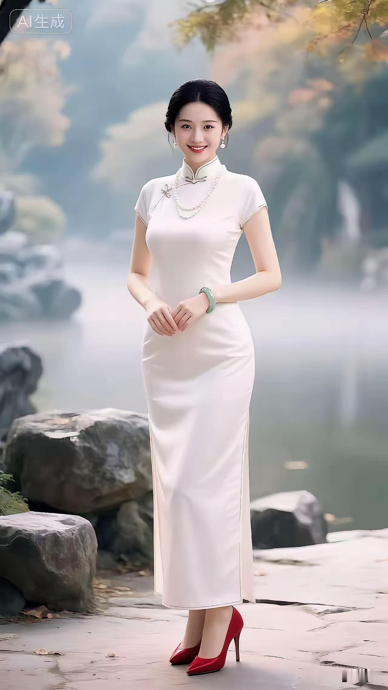 塞鸿秋·秋裳旗袍
秋光一袭霜纨俏，
古风漫染东方貌。
艾青七煮罗衫妙，
暗裁腰褶