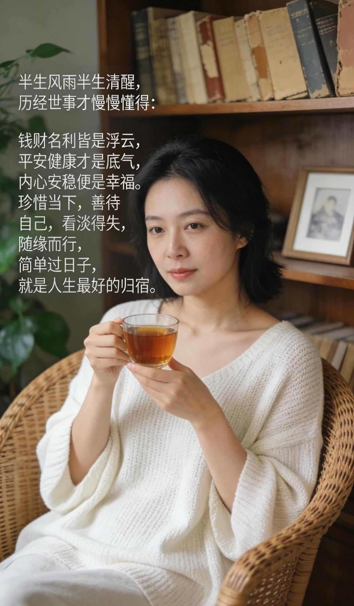 半生风雨半生清醒，历经世事才慢慢懂得：钱财名利皆是浮云，平安健康才是底气，内心安