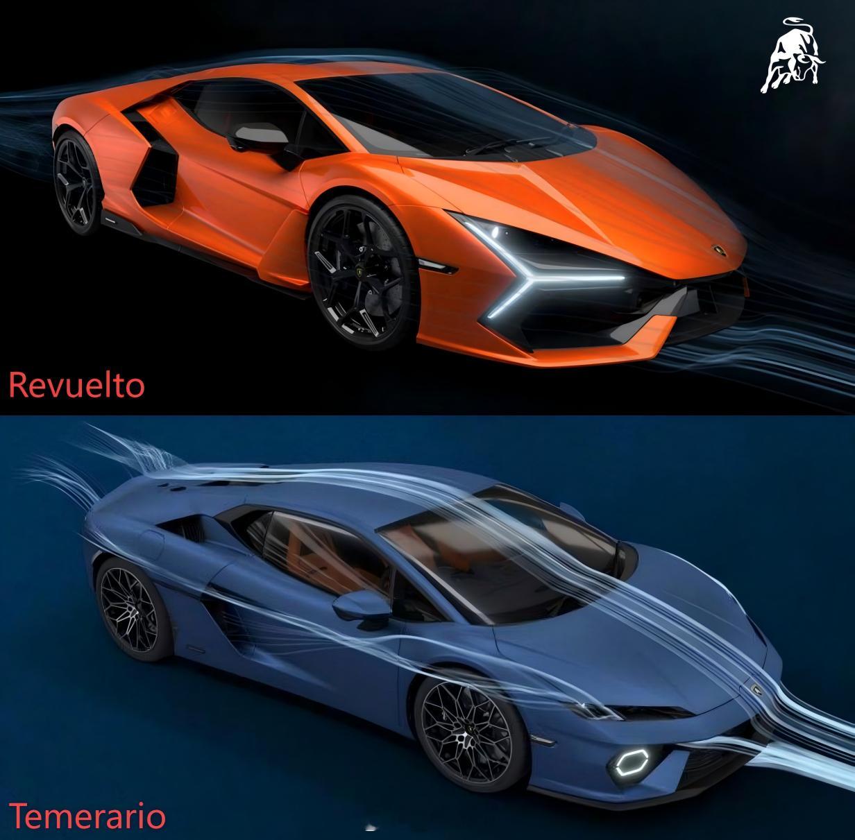 #兰博基尼大牛和小牛空气动力学# 兰博基尼大牛Revuelto和小牛Temera