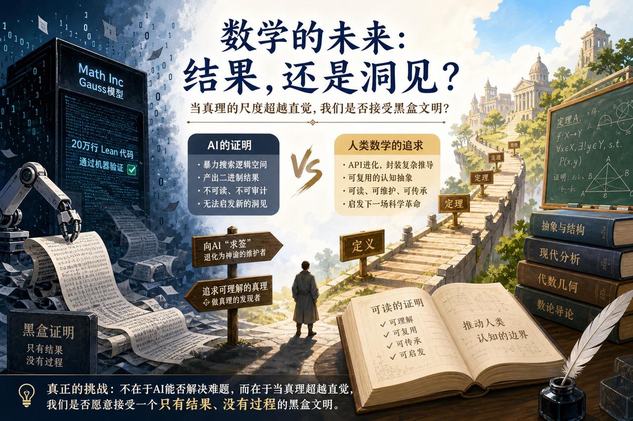 【当AI给出20万行不可读的证明，数学还是数学吗？】

AI公司Math Inc