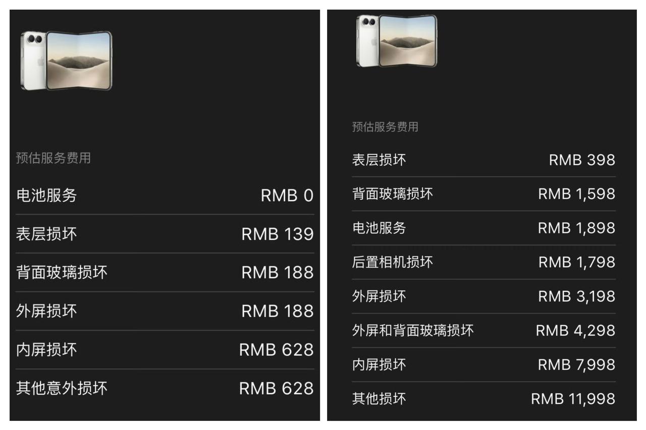 iPhone Duo用户必须买AC+
今年iPhoneDuo维修价格出炉了
如果