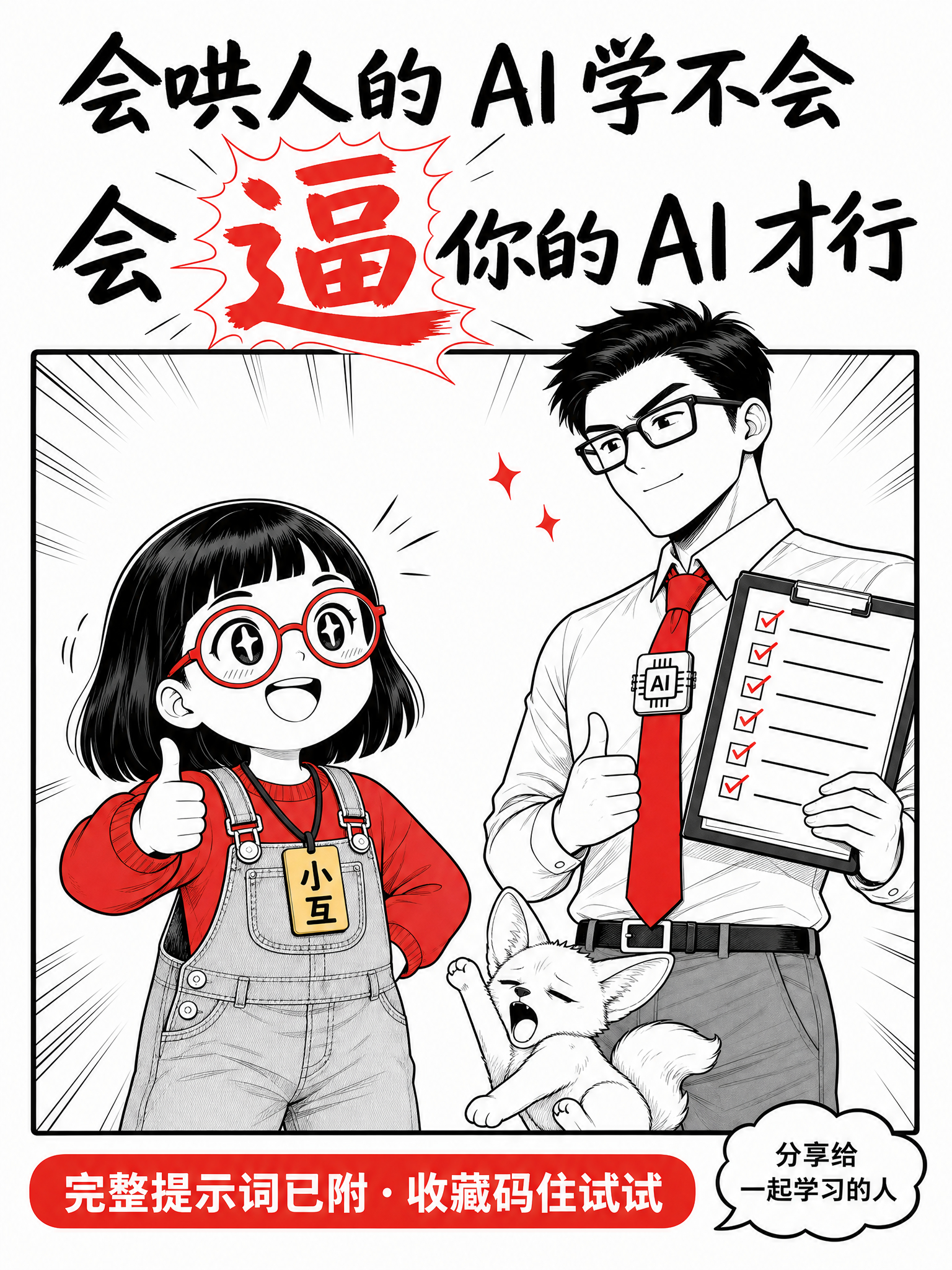 一个非常狠的提示词 逼你让你学会任何东西它是超级严厉的老师，会一直追问你，直到你
