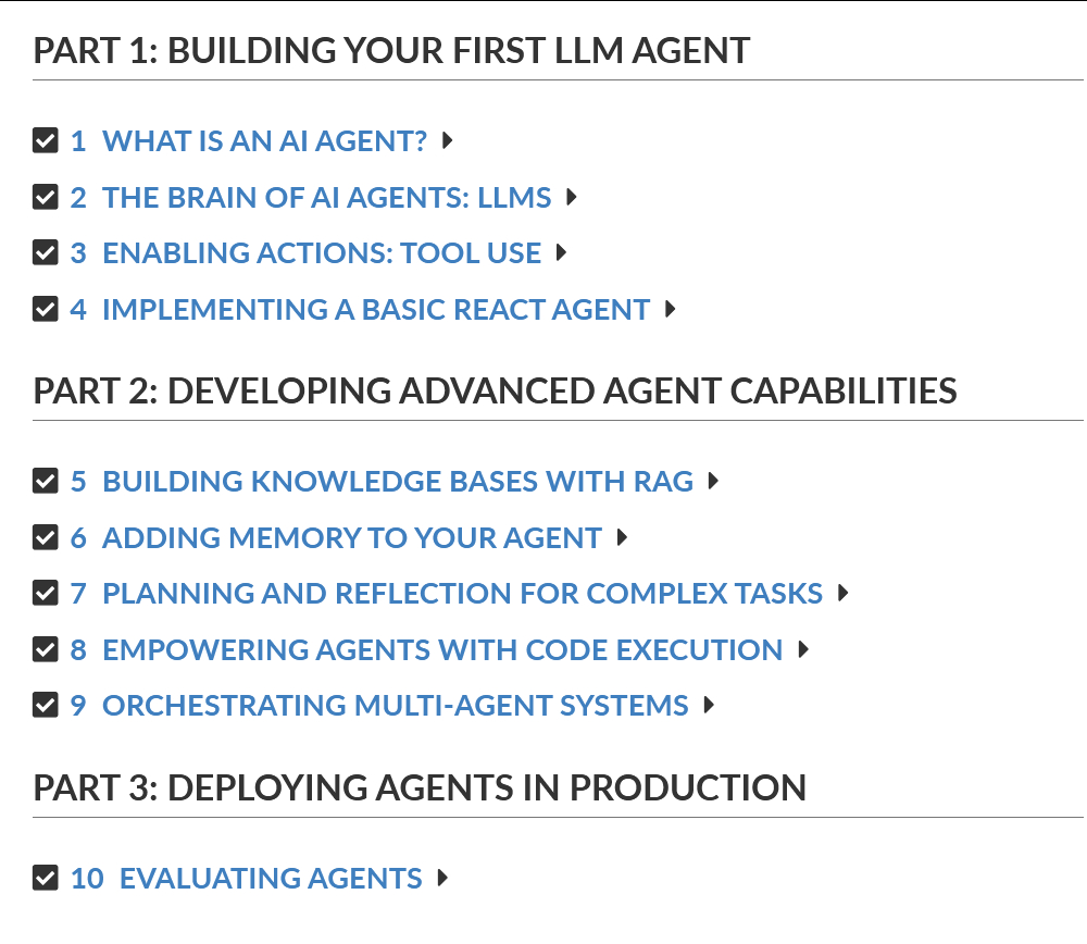 电子书 Build an AI Agent (From Scratch) 网页链