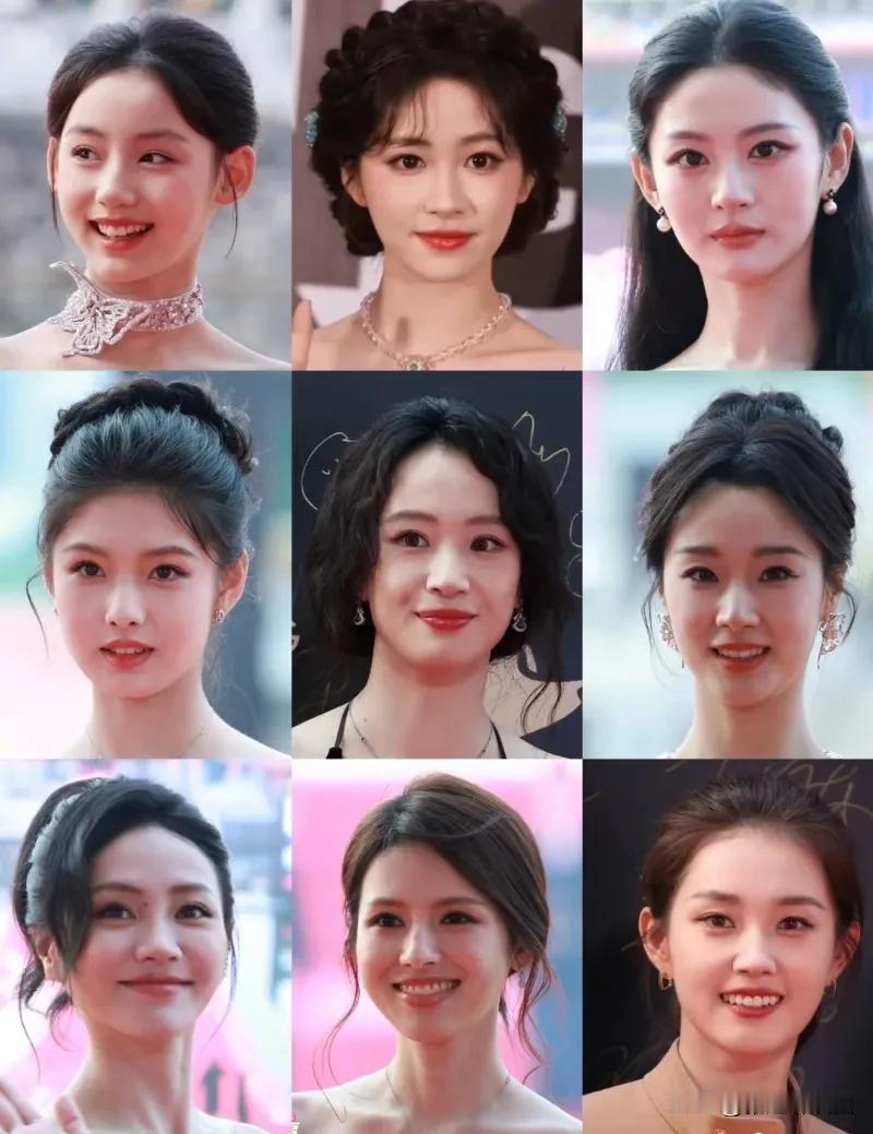 横店文荣奖红毯生图，参加的女星与男星分别是刘佳玺、杨肸子、赵晴、艾米、李梦、王小