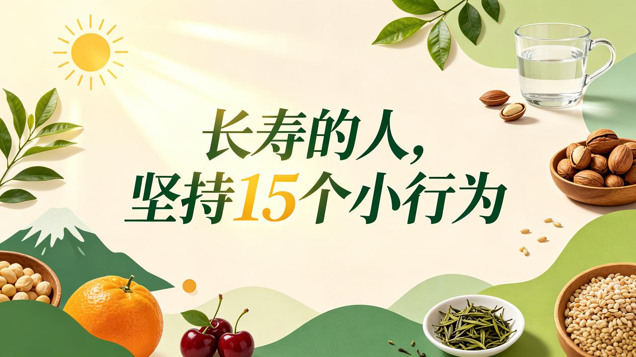 长寿的人，坚持15个小行为！
 
①多喝白开水，少喝饮料与奶茶！

②每日午休3