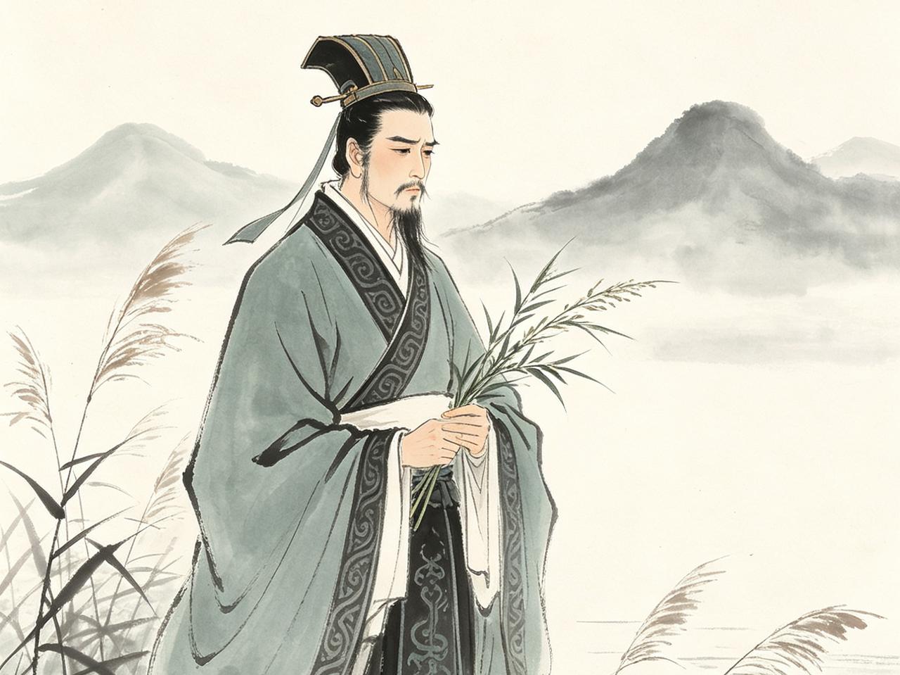 屈原投江，从来不是懦弱的轻生，而是理想与浊世彻底决裂的悲壮抉择。战国末年楚国朝堂