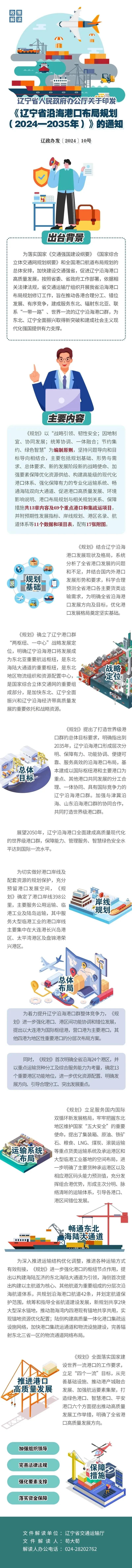 辽宁省沿海港口布局规划（2024—2035年）