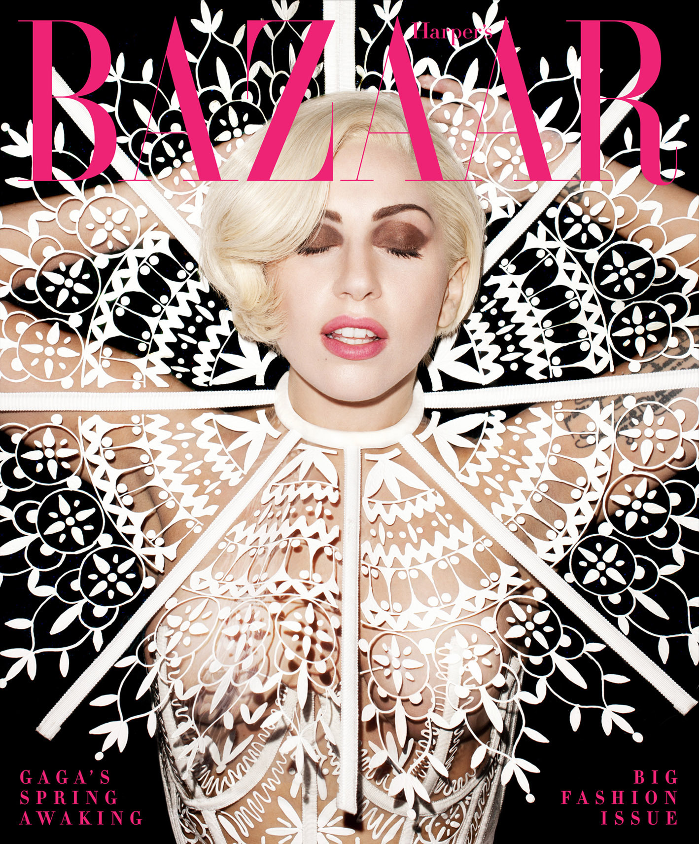 10年前的Lady Gaga 美版时尚芭莎三月刊封面大片，Gaga 春季苏醒，百