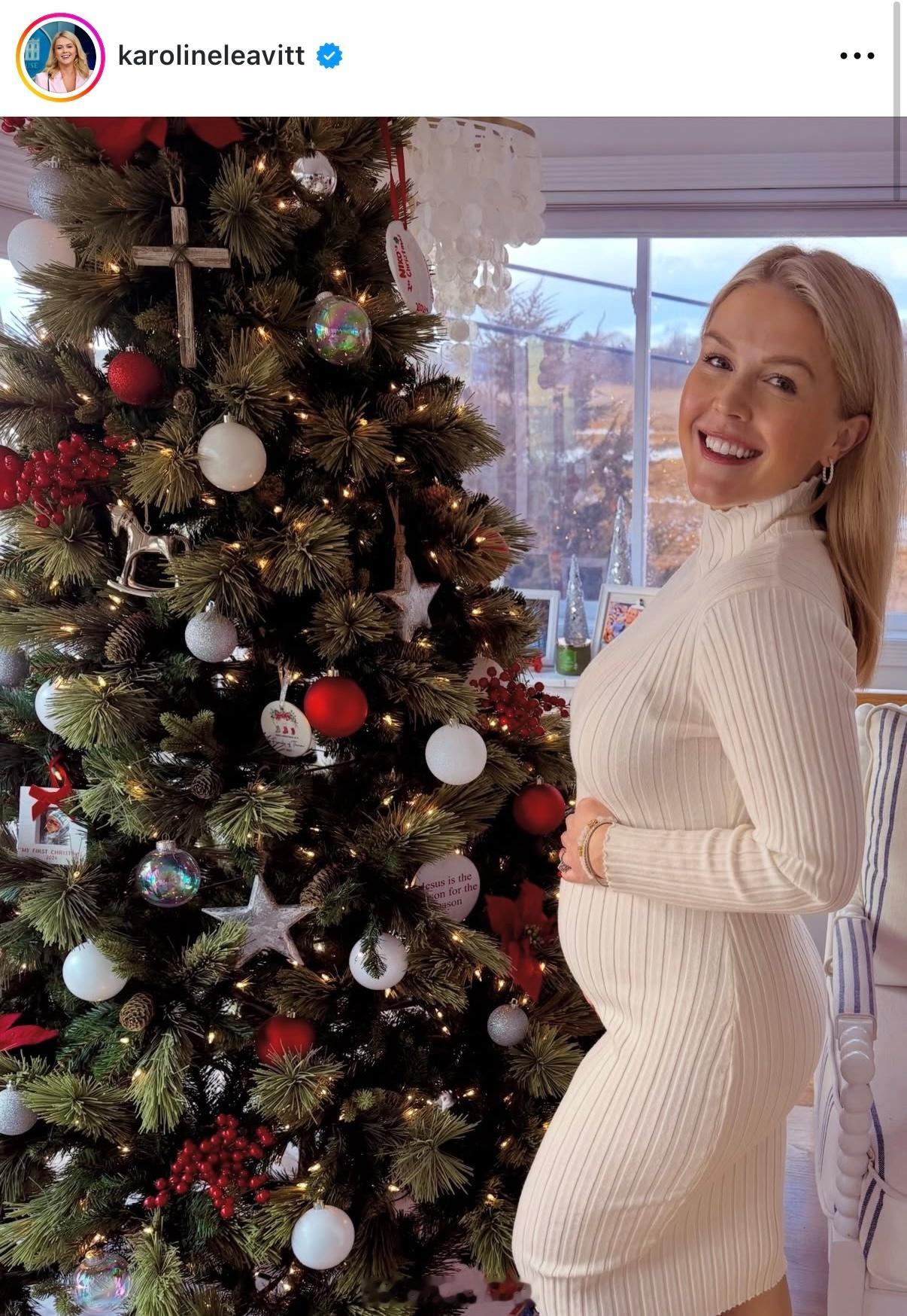 莱维特宣布怀二胎，感谢了特朗普总统和幕僚长白宫发言人与60岁丈夫宣布怀孕