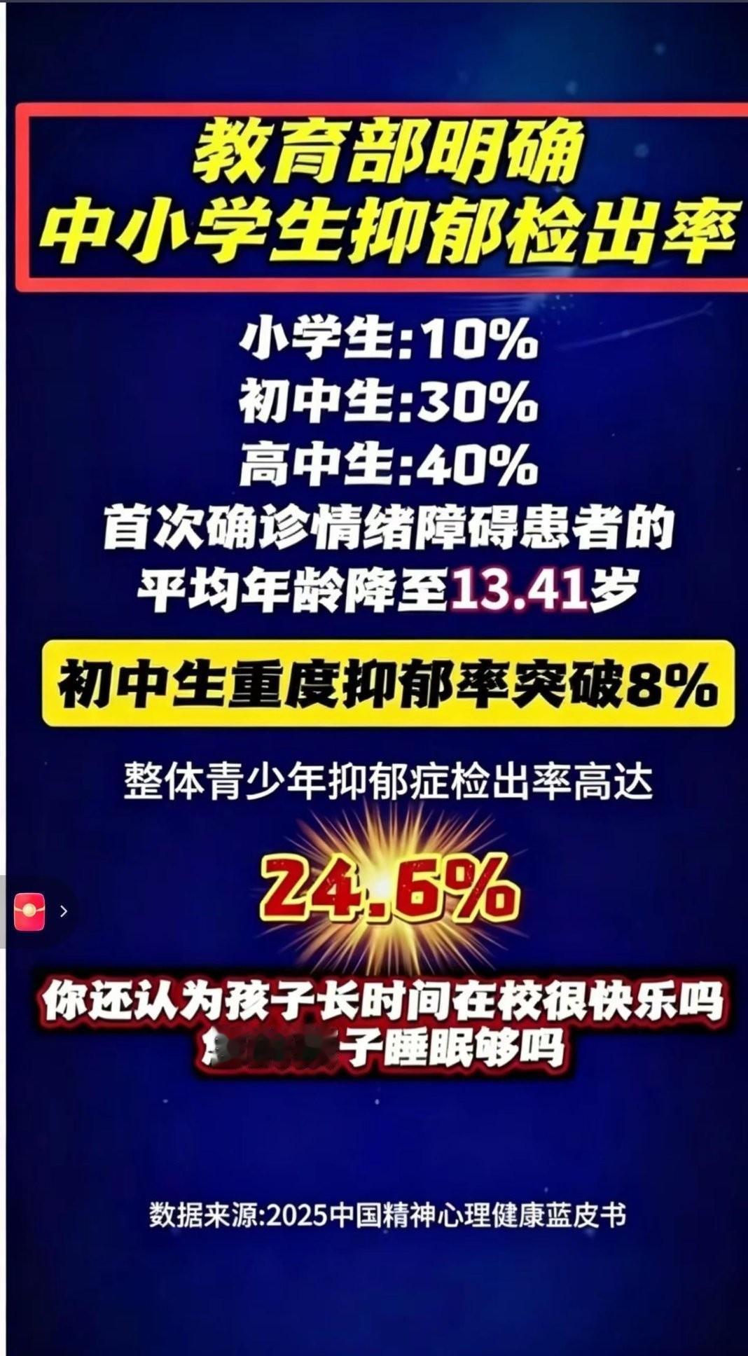 现在的孩子太苦了！周六早上十点放学，周日五点返校，七张试卷还不算其他德育作业，打