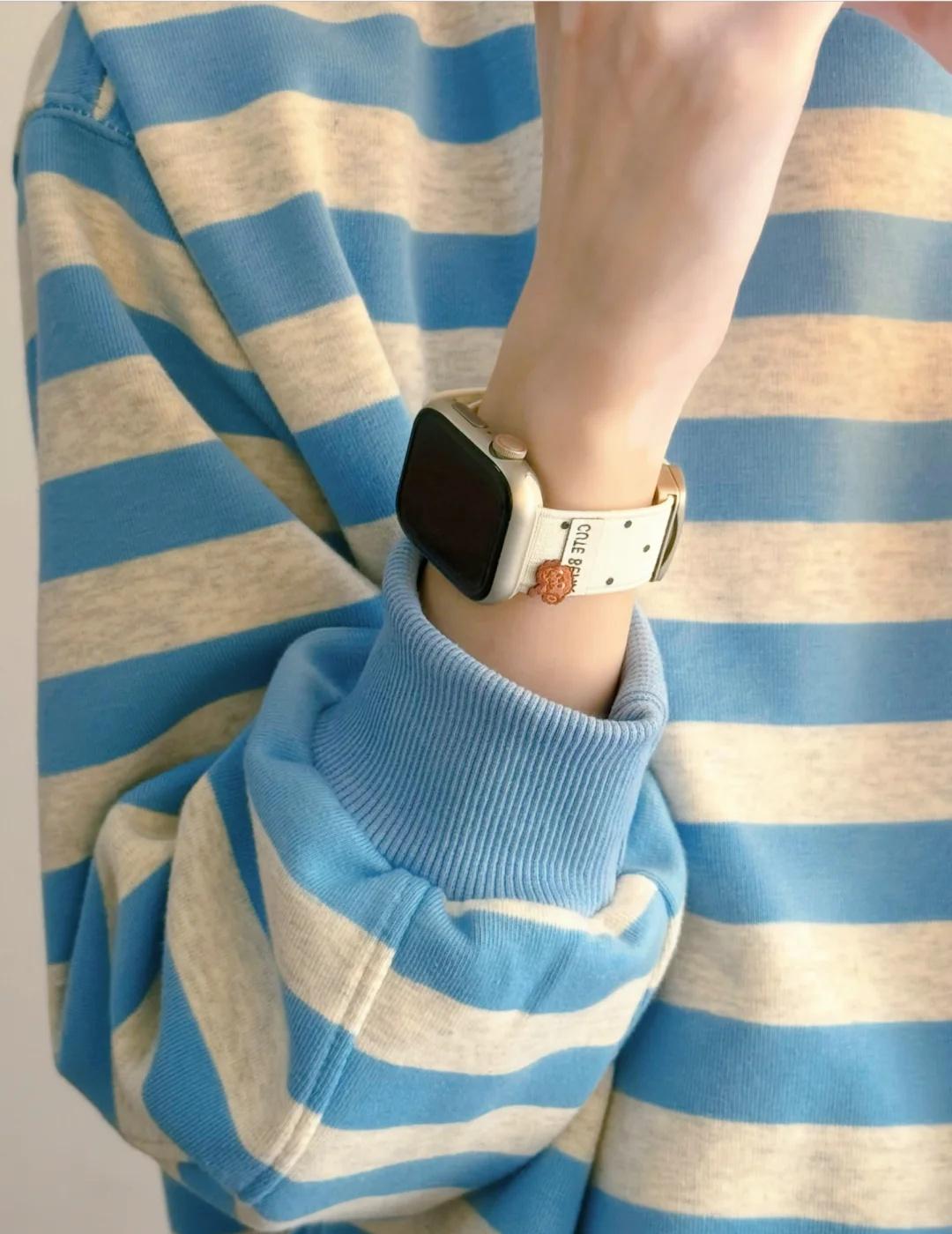 今天是软软糯糯的波点！！
iwatch表带分享