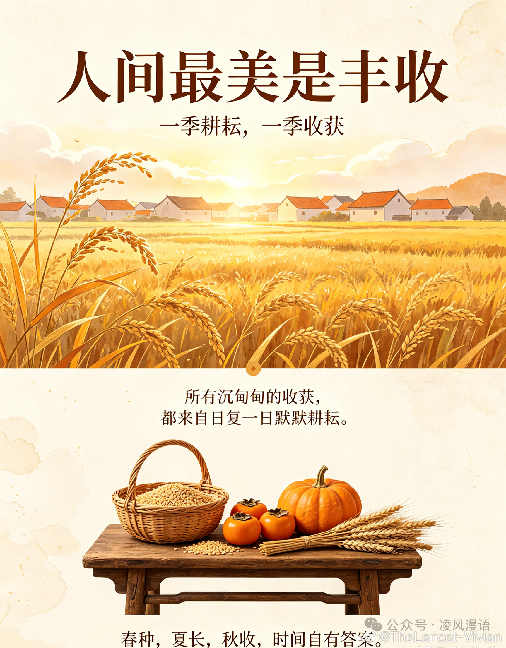 一季耕耘，一季收获，人间最美是丰收人间最美是丰收，一季耕耘，一季收获，懂得付出，