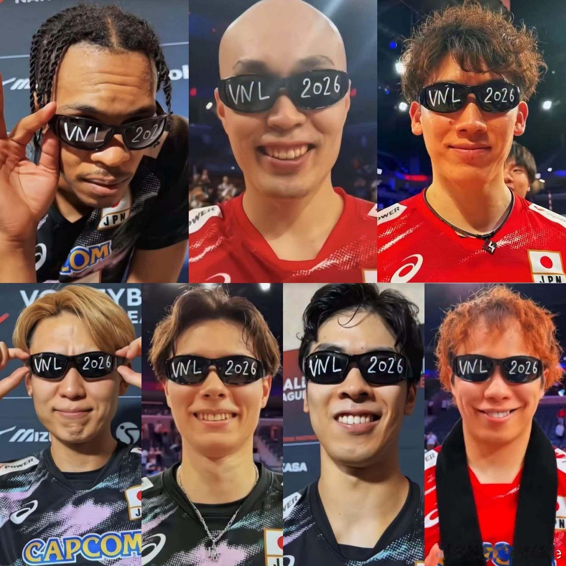 2026年世界男排联赛 📷 🇯🇵日本男队戴着 VNL 2026 纪念眼镜自