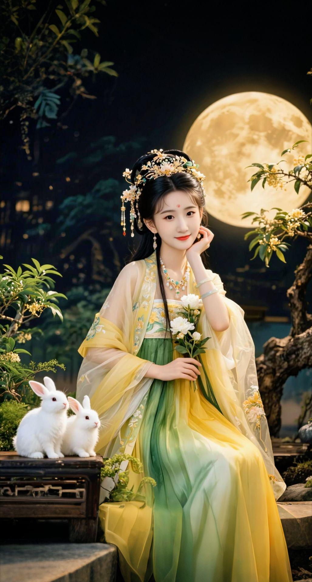 AI扩图 AI桂香古装影