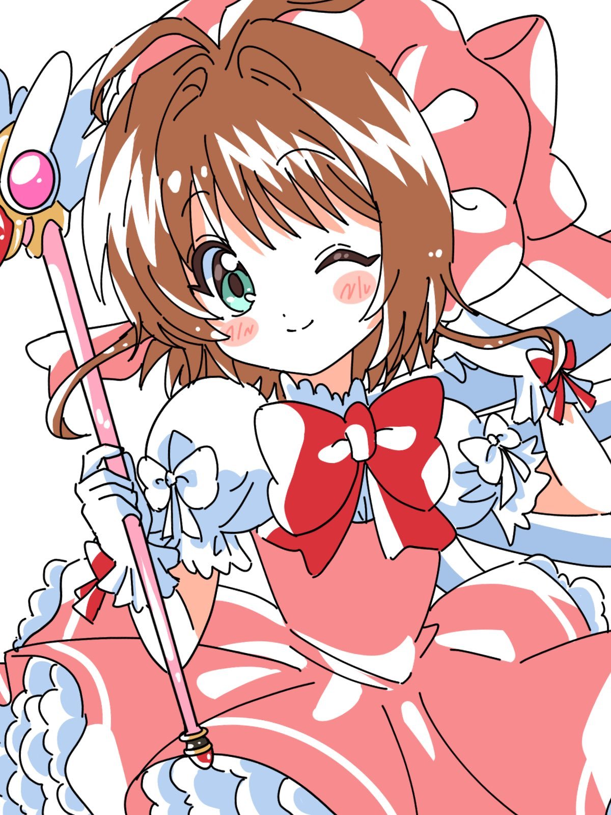 魔卡少女樱动漫仲夏狂欢季 这么可爱的木之本樱太可爱了.绘：KUMANONch  